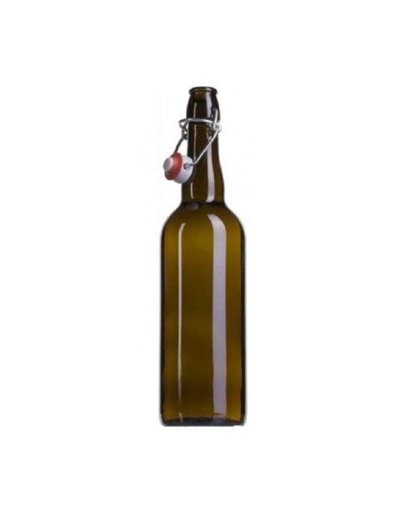 Botella de 75cl con tapón mecánico para cerveza