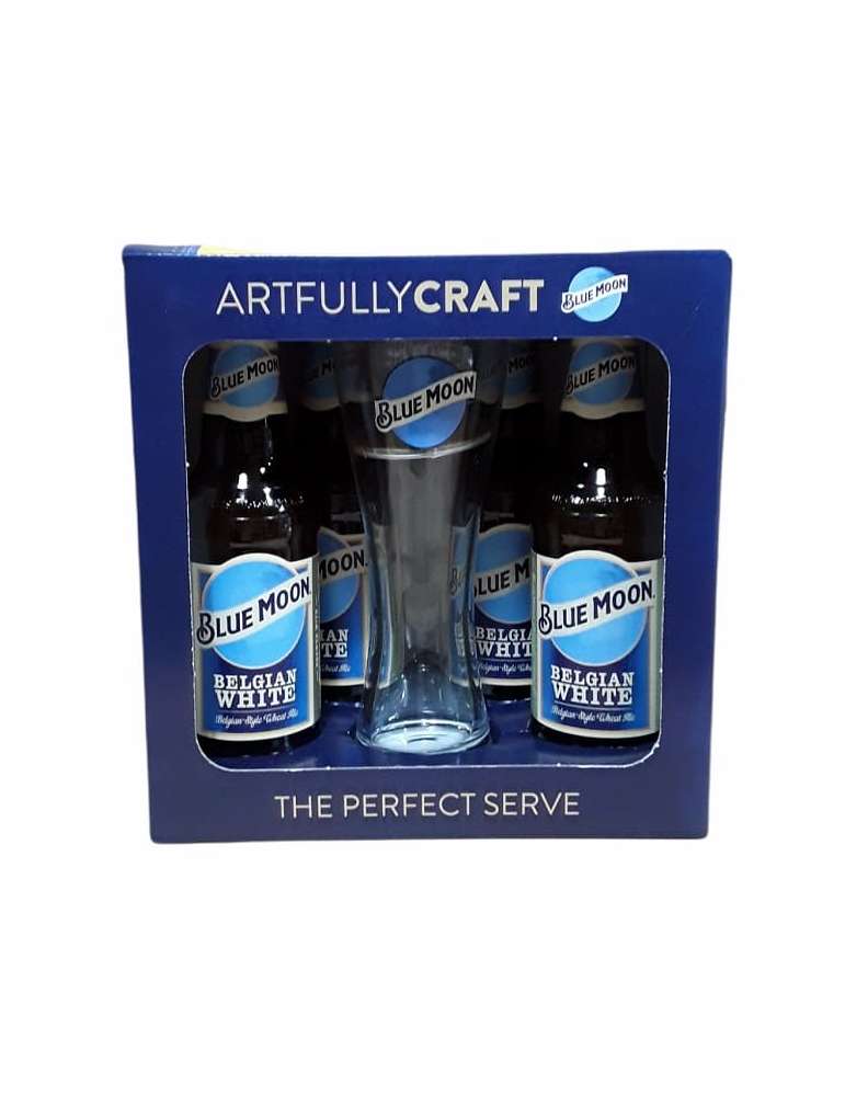 Pack 4+vaso Blue Moon