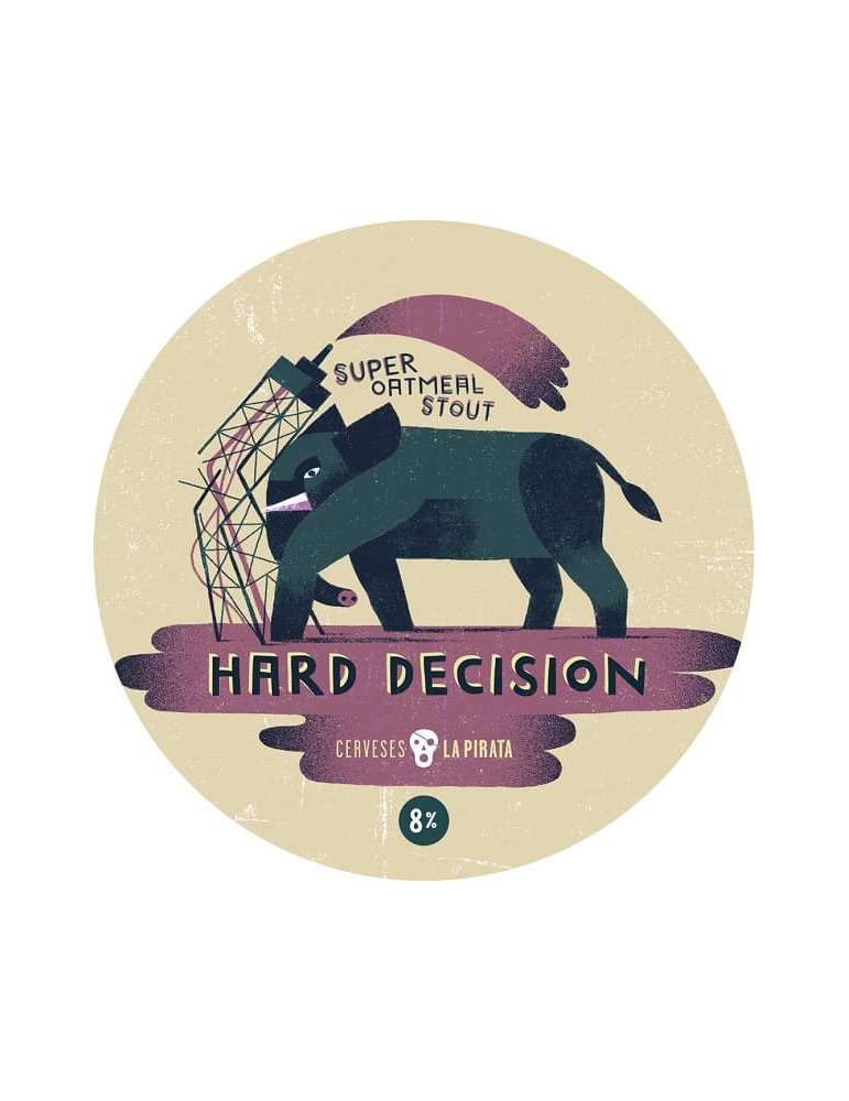 Etiqueta Cervesa Hard Decision 33cl