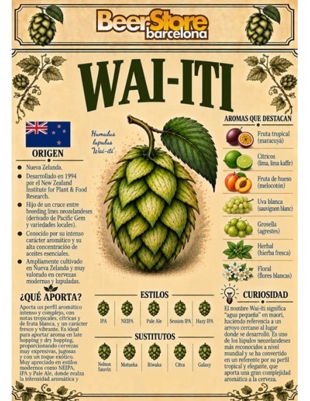 Lúpulo Wai-iti Pélet 125gr