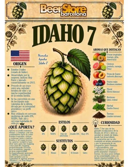 Lúpulo Idaho7 Pélet 125gr